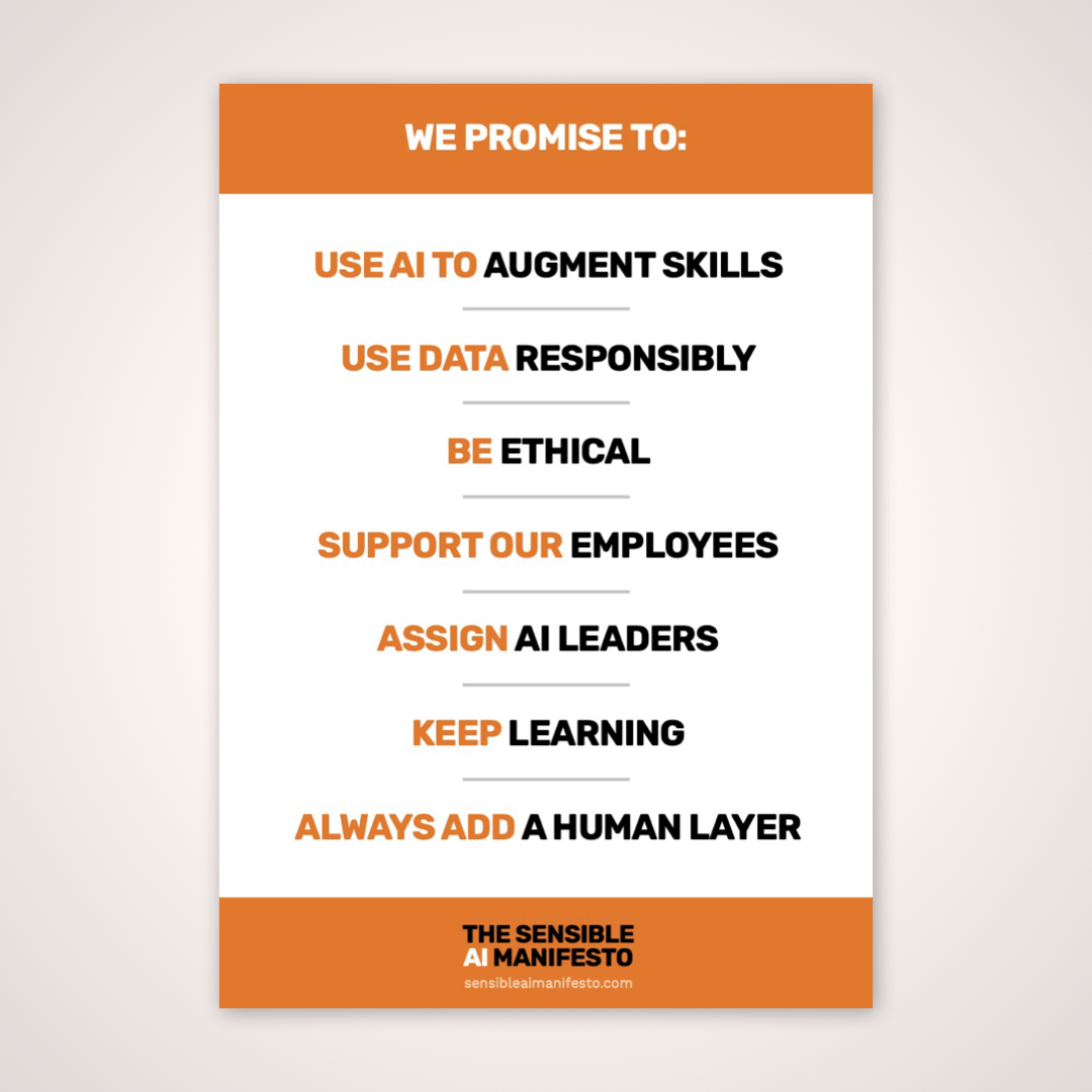 Poster of The Sensible AI Manifesto Poster of The Sensible AI Manifesto